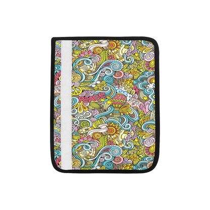 Hippie Print Design LKS301 Car Seat Belt Cover