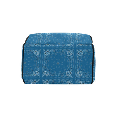 Bandana Blue Print Design LKS301 Diaper Bag Backpack