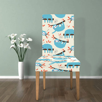 Sloth Print Design LKS3011 Dining Chair Slipcover
