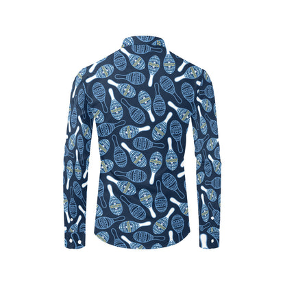 Maracas Print Design LKS401 Men's Long Sleeve Dress Shirt