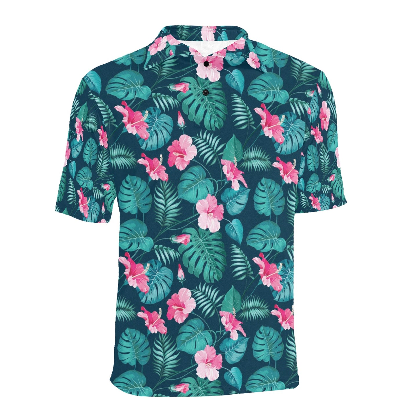 Summer Floral Print Design LKS301 Men Polo Shirt