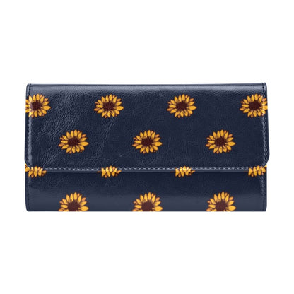 Sunflower Print Design LKS304 Women's Trifold Wallet