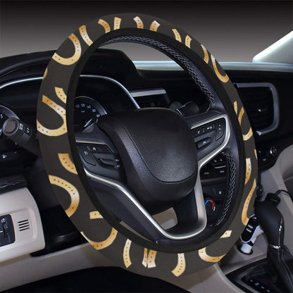 Horseshoe Print Design LKS304 Steering Wheel Cover with Elastic Edge