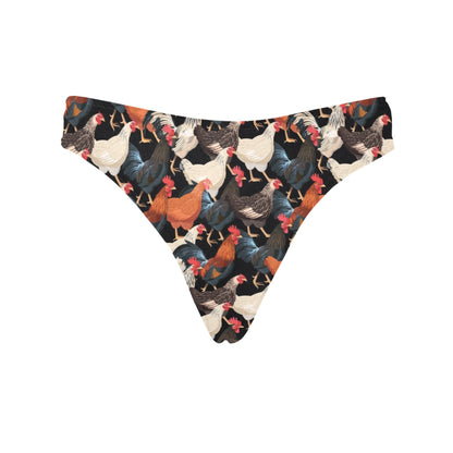 Chicken Print Pattern Women's Thongs