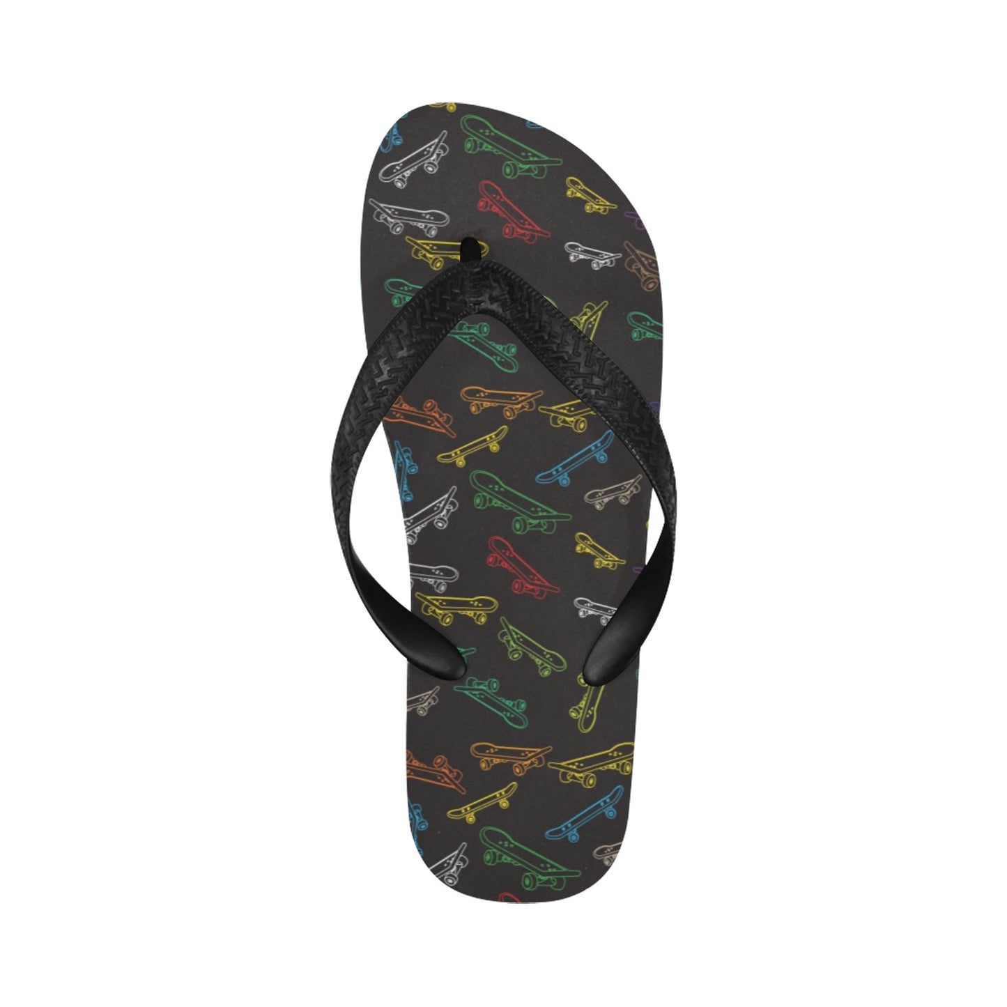 Skateboard Print Design LKS301 Flip Flops