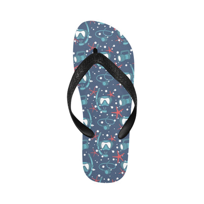 Scuba Equipment Print Design LKS302 Flip Flops