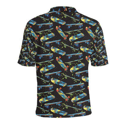Skateboard Print Design LKS305 Men Polo Shirt