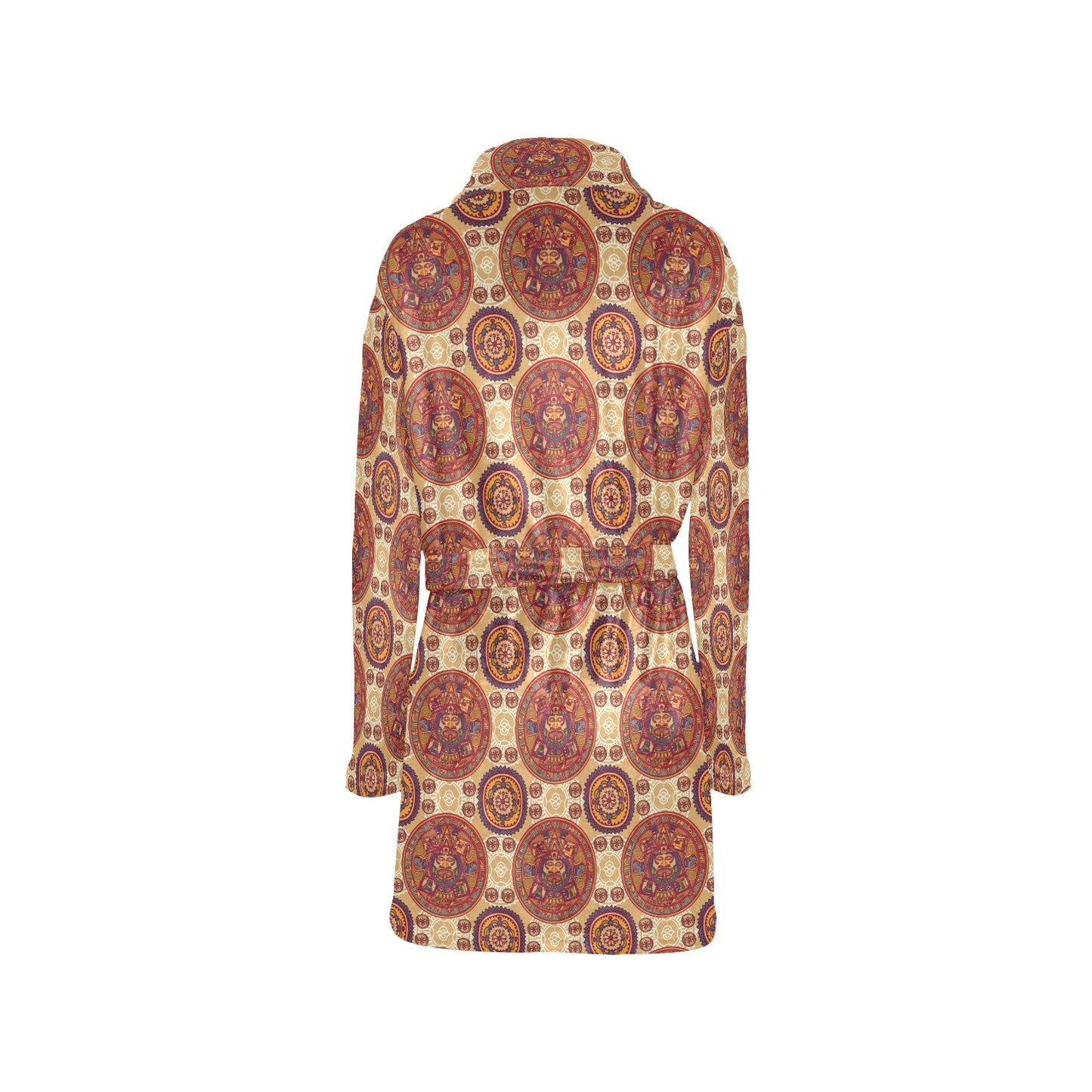 Calendar Aztec Pattern Print Design 01 Women's Fleece Robe