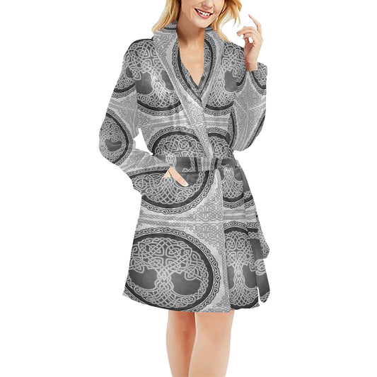 Celtic Tree of life Print Women's Fleece Robe