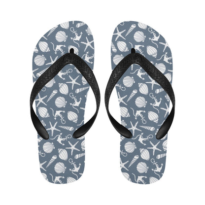 Seashell Print Design LKS306 Flip Flops