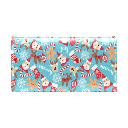 Santa Christmas Themed Print Design LKS306 Women's Trifold Wallet