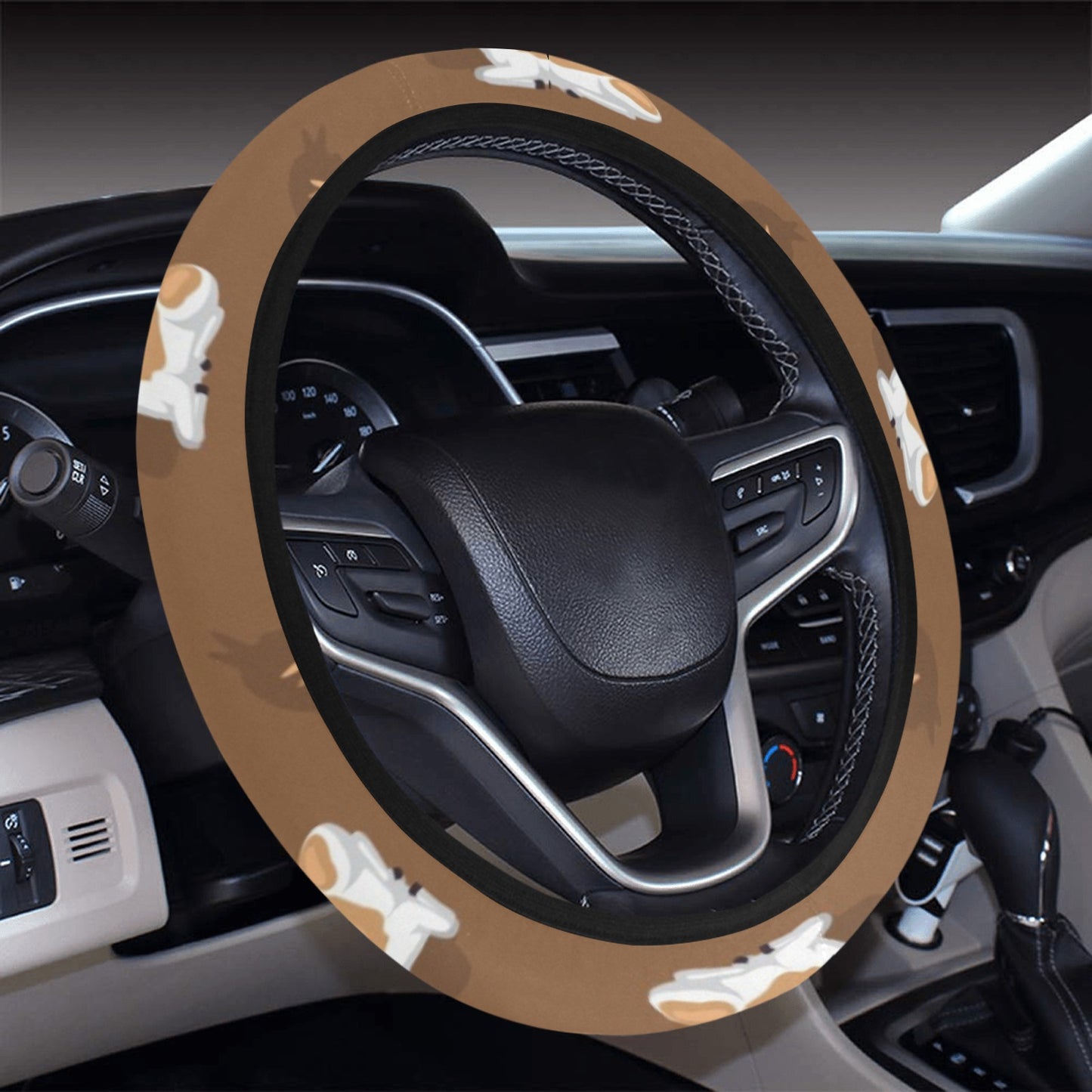 Donkey Print Design LKS401 Steering Wheel Cover with Elastic Edge