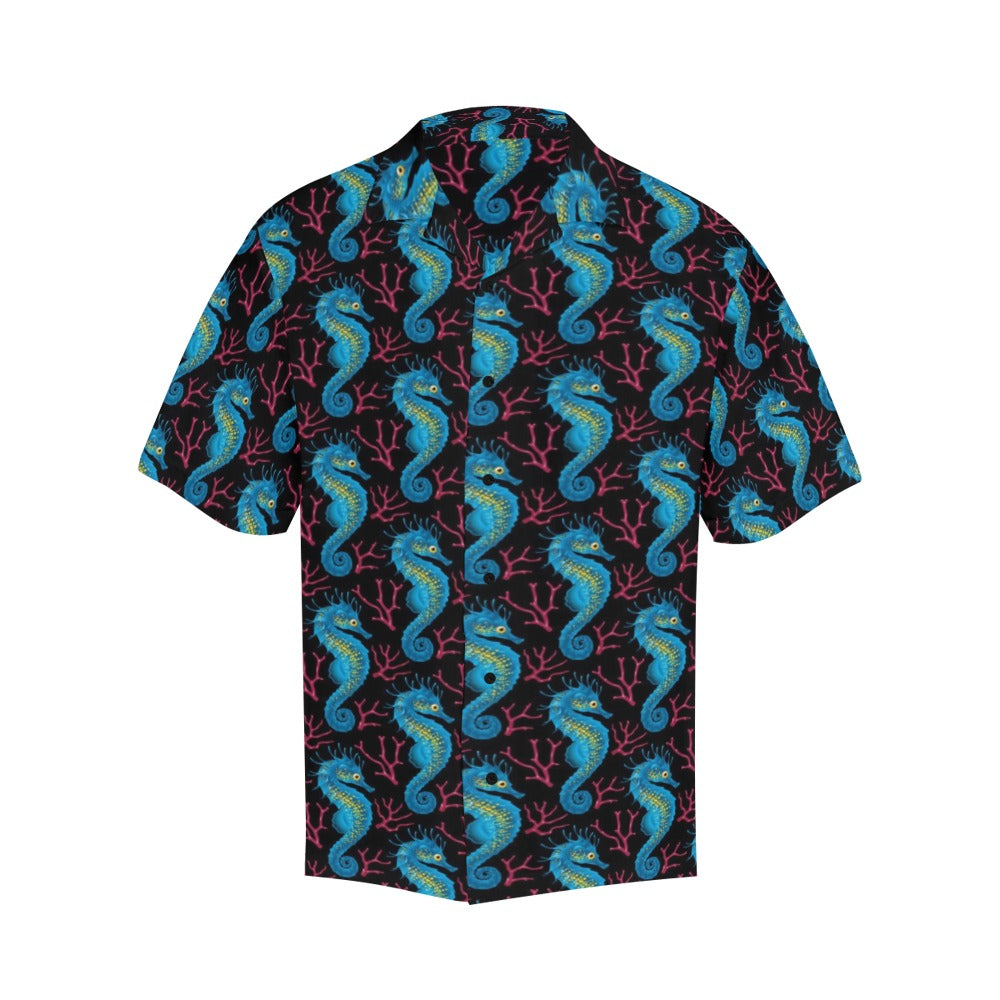 SeaHorse Print Design LKS401 Men's Men's Hawaiian Shirt