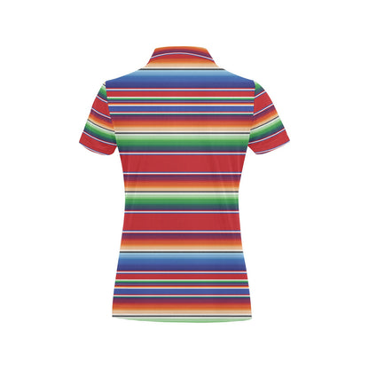 Serape Print Design LKS304 Women's Polo Shirt