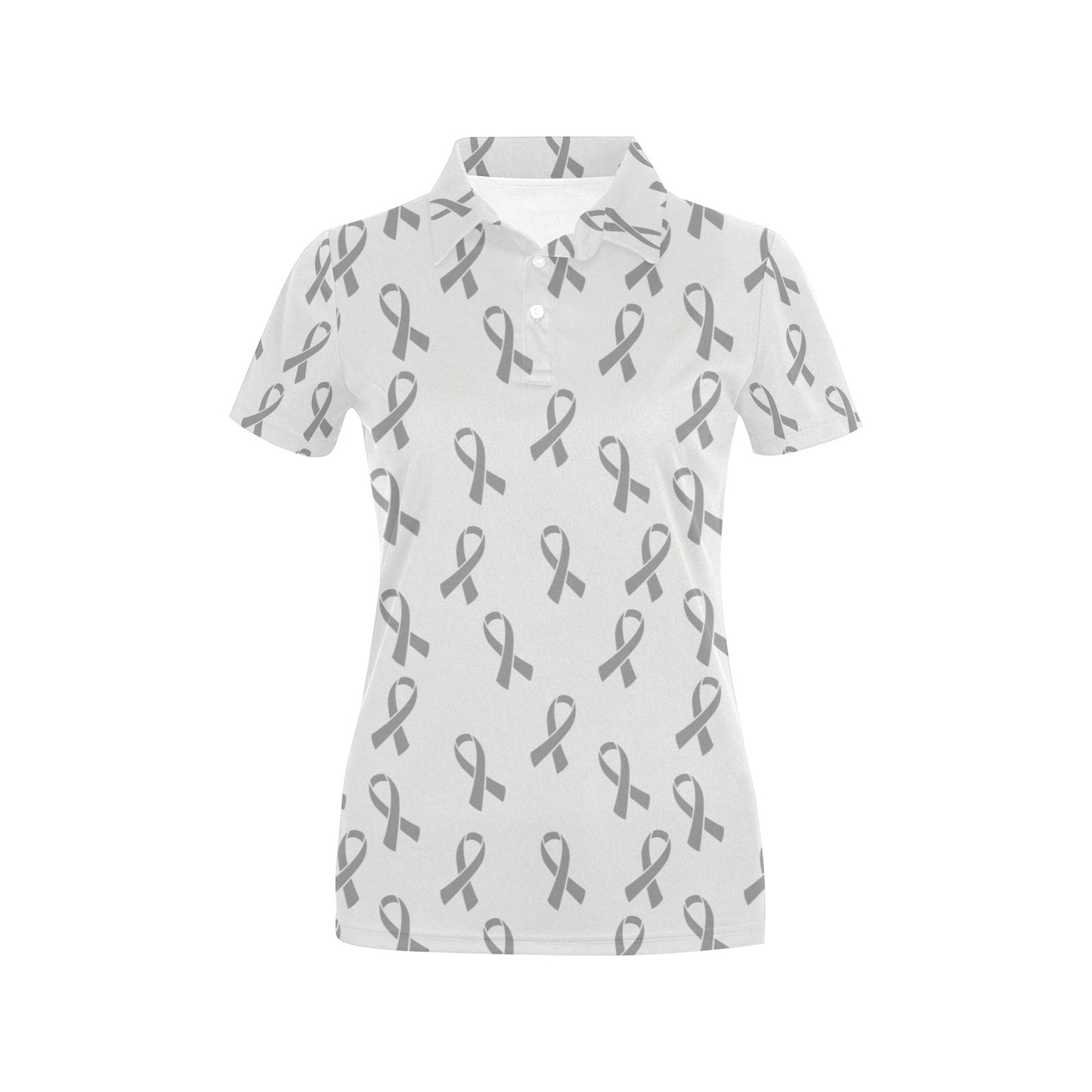 Brain cancer Pattern Print Design 01 Women's Polo Shirt