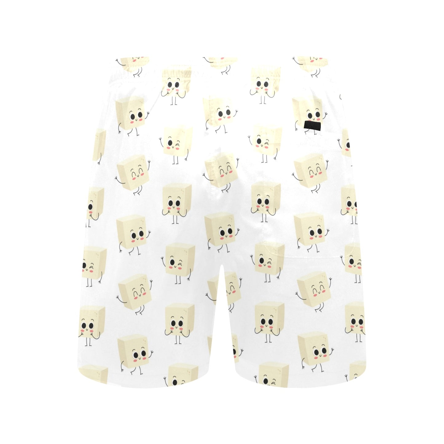 Tofu Print Design LKS301 Men's Swim Trunks Beach Shorts