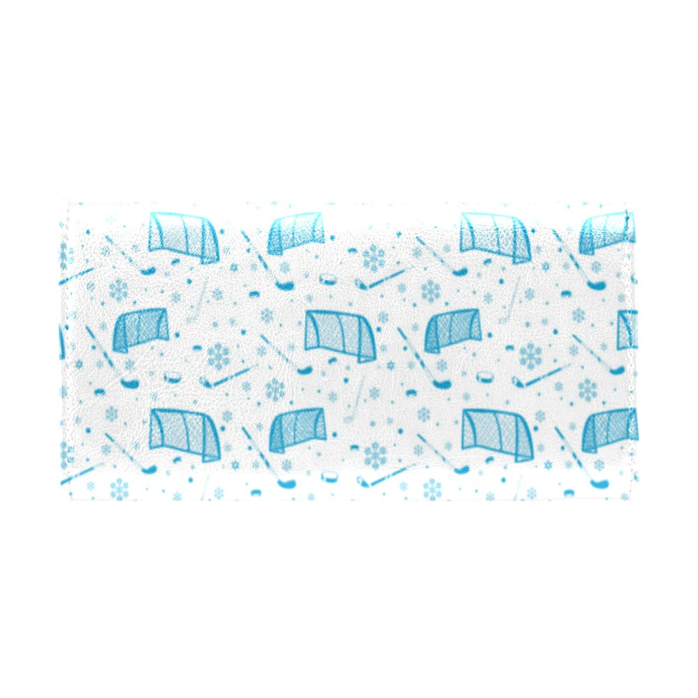 Hockey Print Design LKS303 Women's Trifold Wallet
