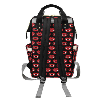Vampire Lips Print Design LKS302 Diaper Bag Backpack