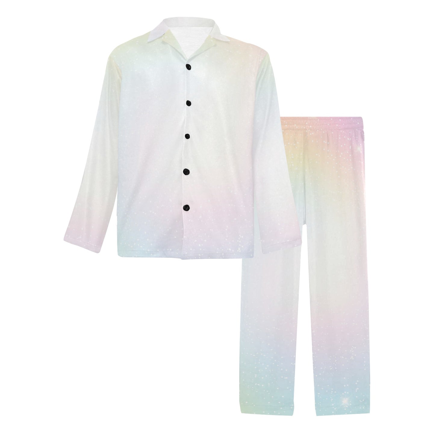 Nebula Pattern Print Design A02 Men's Long Pajama Set