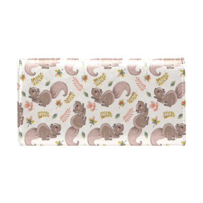 Squirrel Print Design LKS307 Women's Trifold Wallet