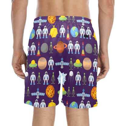 Alien Astronaut Planet Men's Swim Trunks Beach Shorts