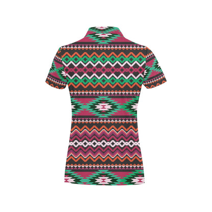 Mexican Pattern Print Design 01 Women's Polo Shirt