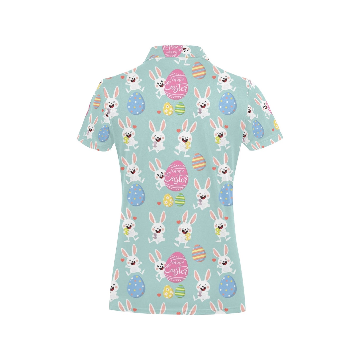 Easter Eggs Pattern Print Design RB014 Women's Polo Shirt
