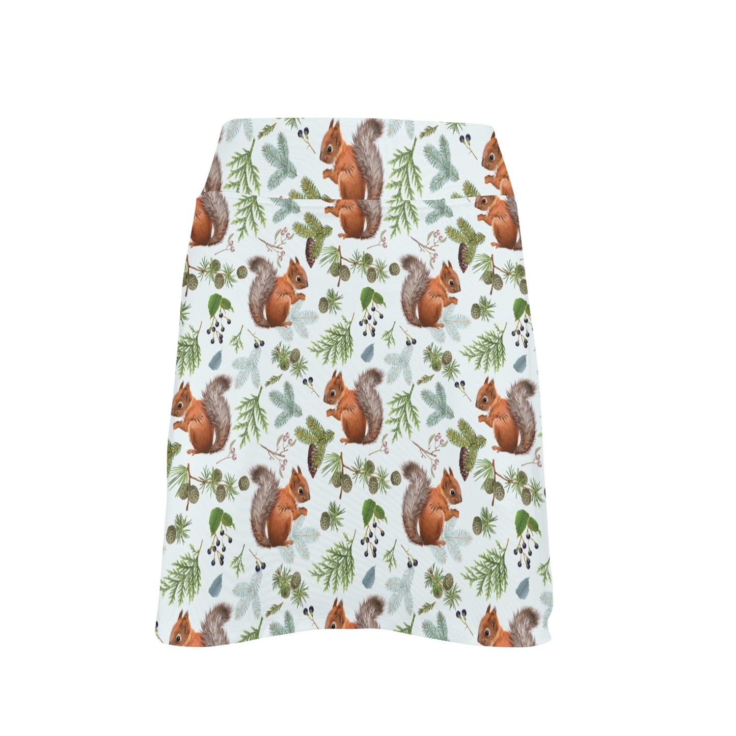Squirrel Print Design LKS308 17" Golf & Pickleball Skort with Pockets
