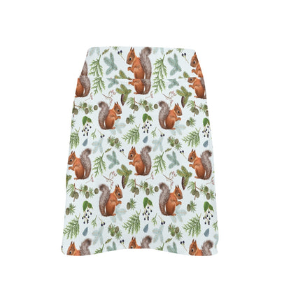 Squirrel Print Design LKS308 17" Golf & Pickleball Skort with Pockets