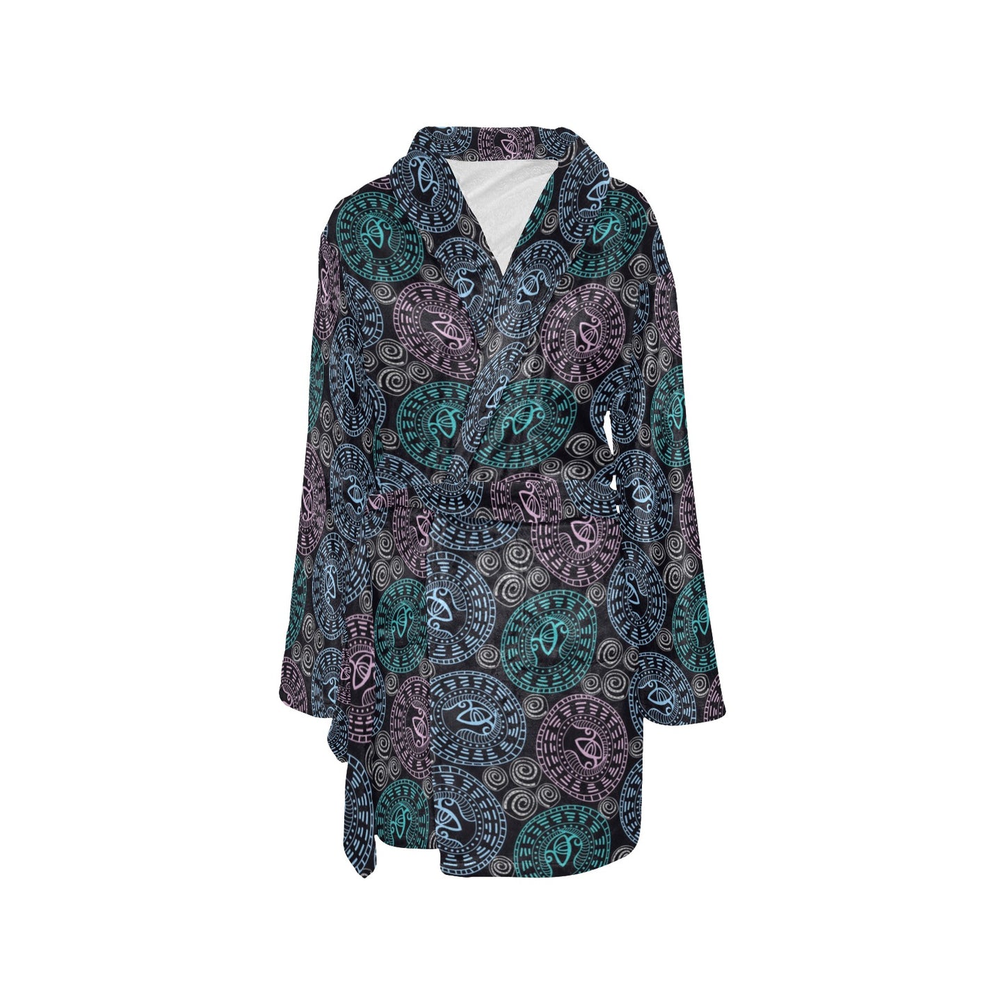 Eye of Horus Ethnic Pattern Women's Fleece Robe