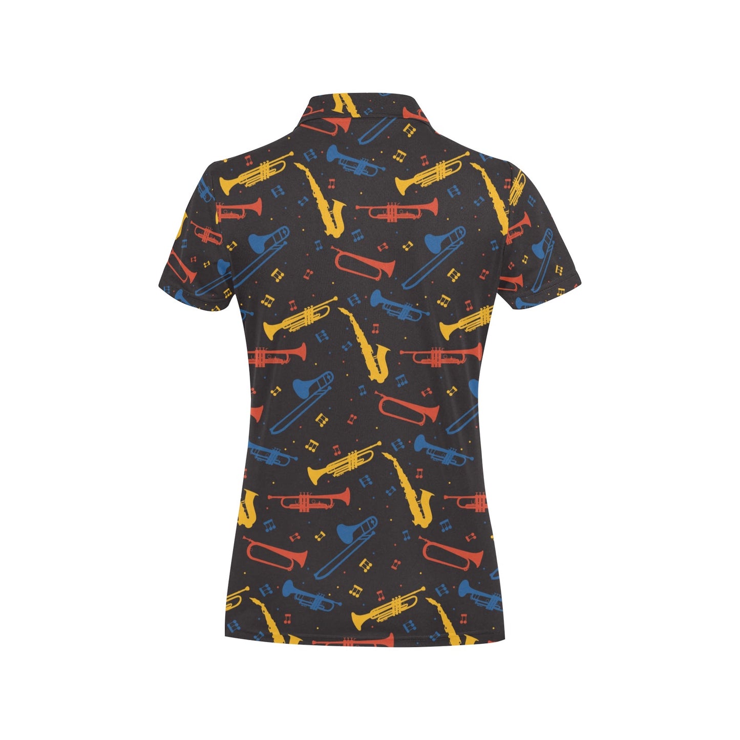 Saxophone Print Design LKS407 Women's Polo Shirt