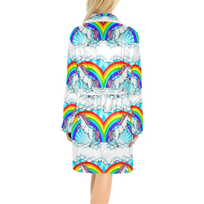 Unicorn Rainbow Women's Fleece Robe