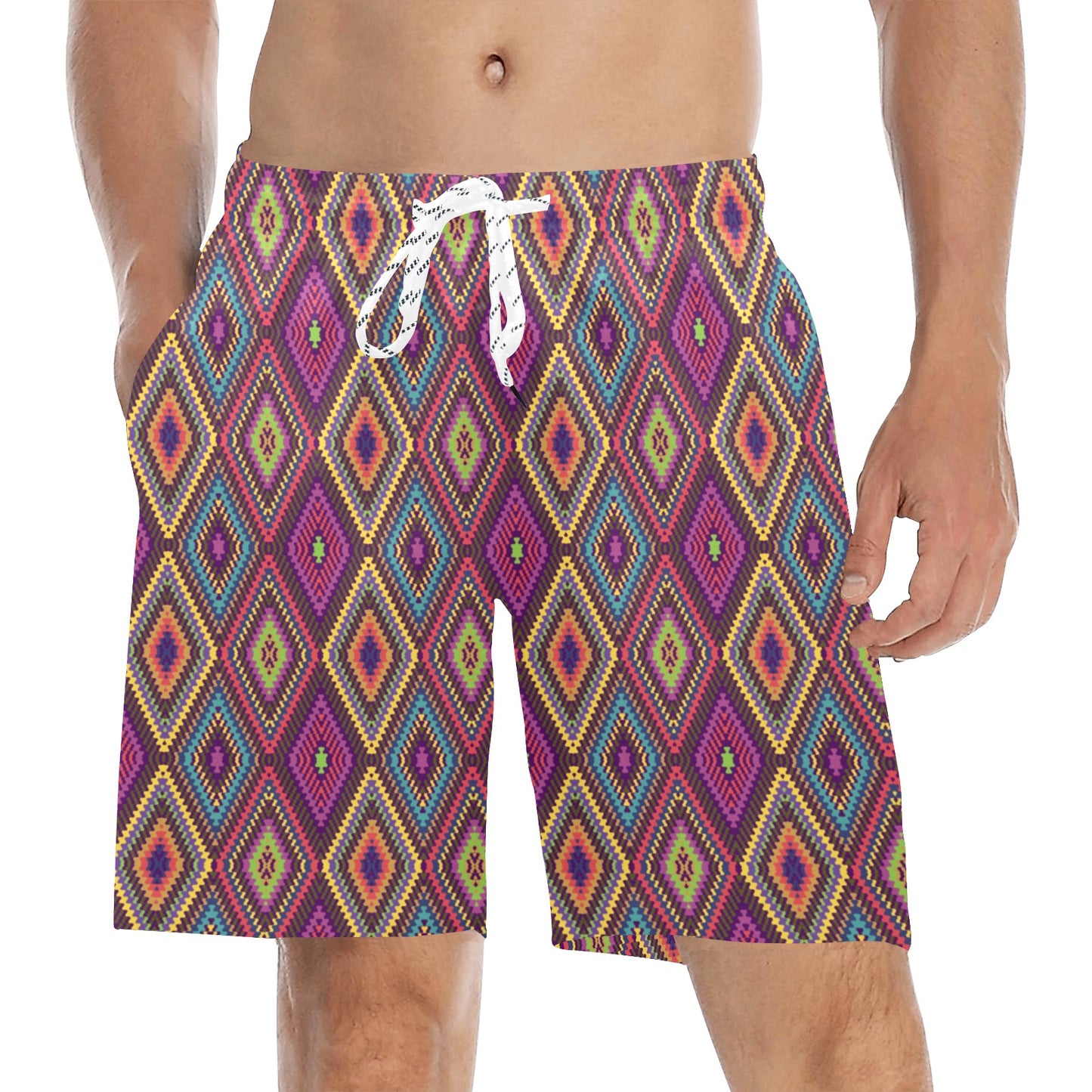 Southwestern Print Men's Swim Trunks Beach Shorts