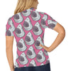 Great White Shark Pattern Print Design 01 Women's Polo Shirt