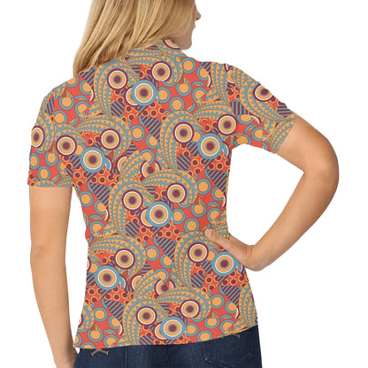 African Pattern Print Design 06 Women's Polo Shirt