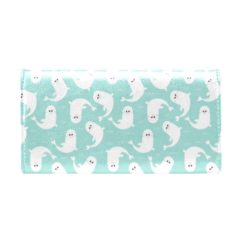 Sea Lion Print Design LKS401 Women's Trifold Wallet