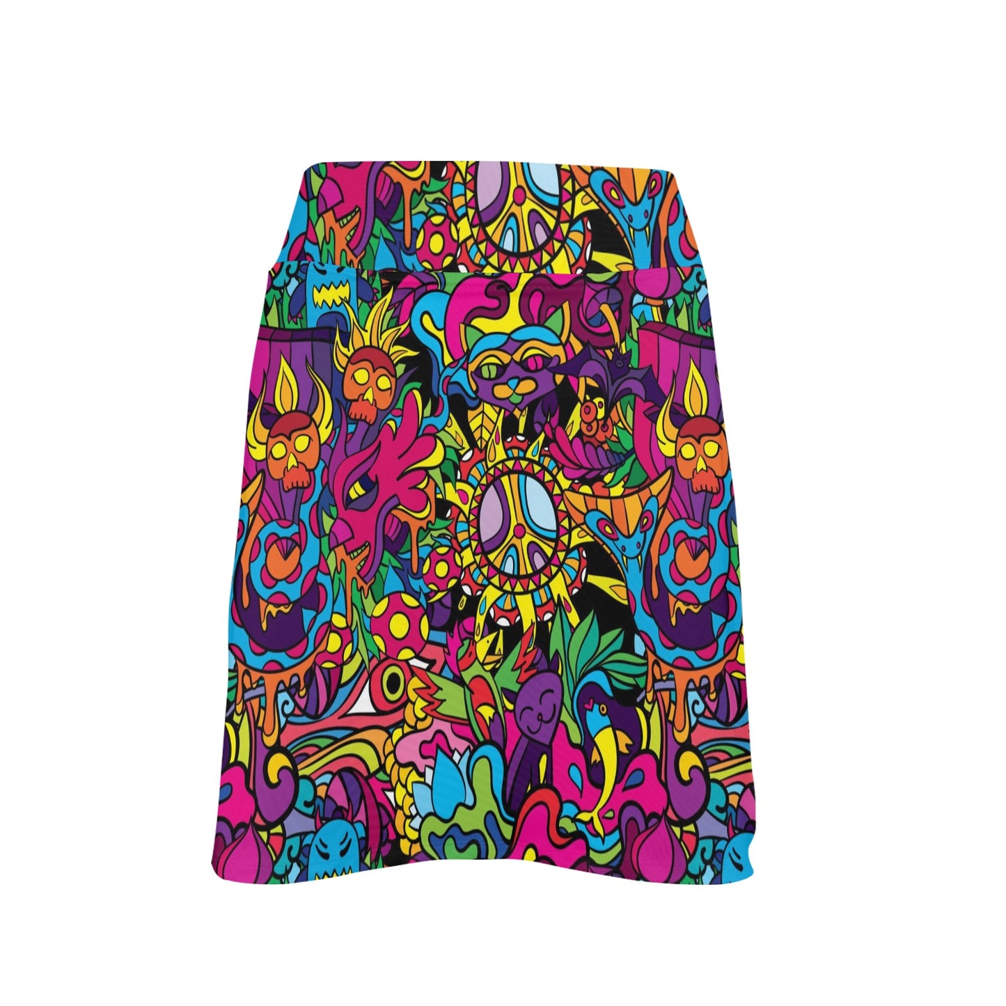 Trippy Print Design LKS304 17" Golf & Pickleball Skort with Pockets