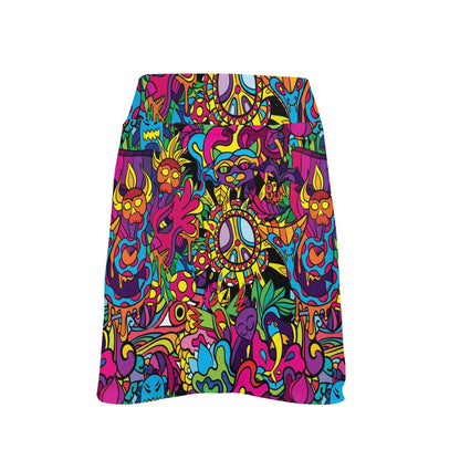 Trippy Print Design LKS304 17" Golf & Pickleball Skort with Pockets