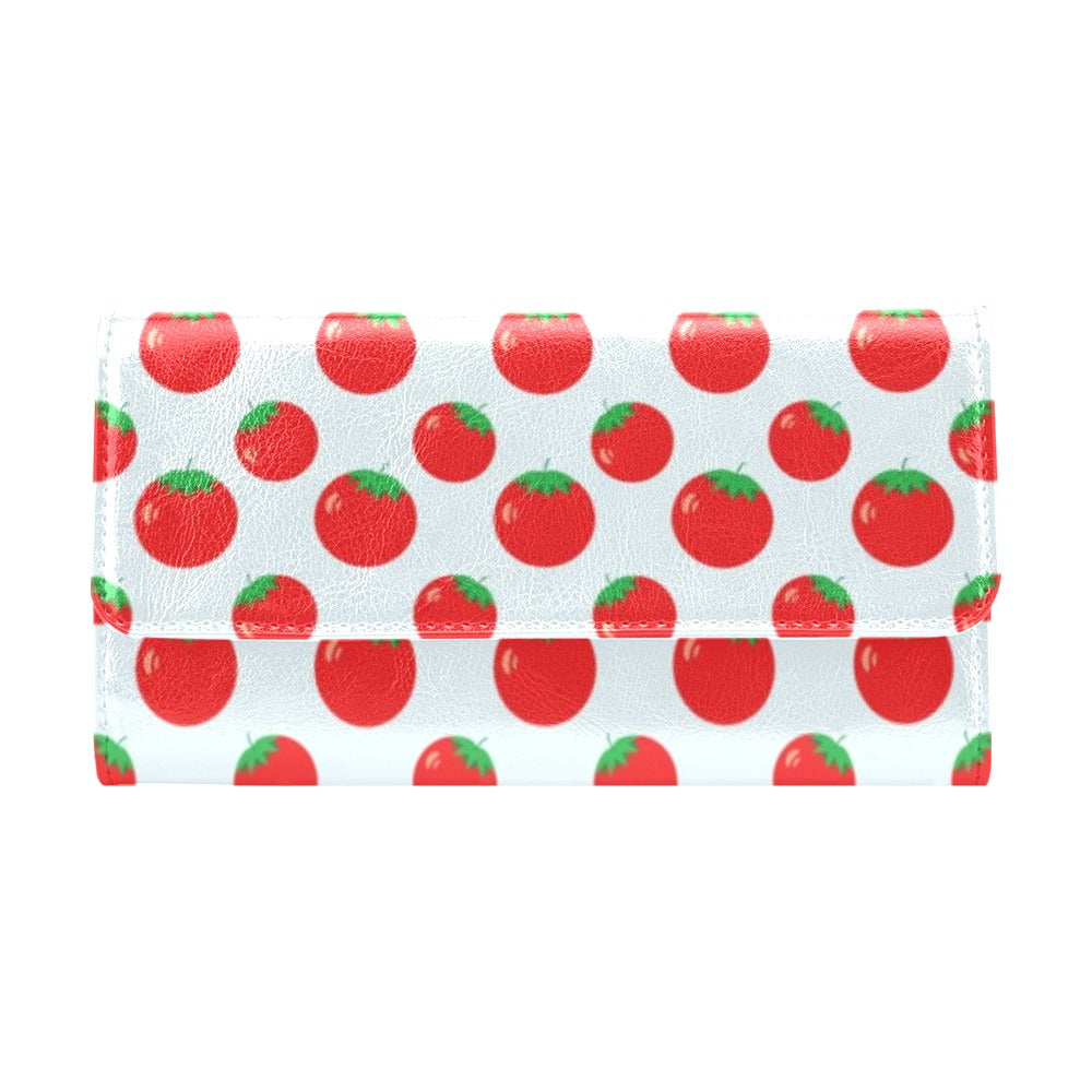 Tomato Print Design LKS307 Women's Trifold Wallet