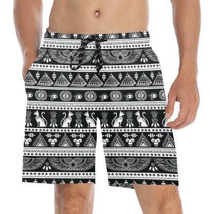 Tribal Pattern Print Design LKS305 Men's Swim Trunks Beach Shorts