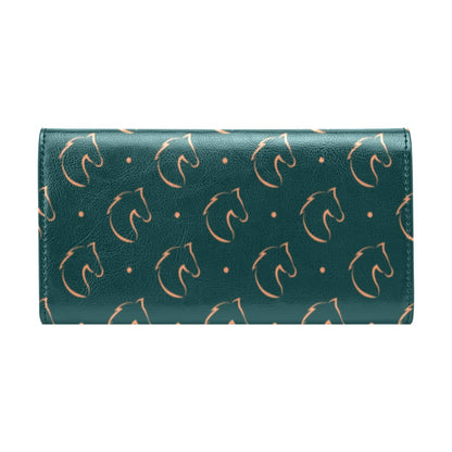 Horse Head Print Design LKS302 Women's Trifold Wallet