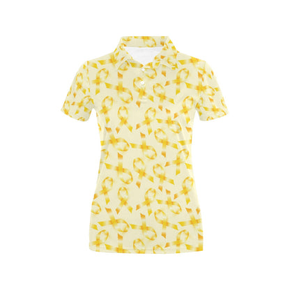 Childhood cancer Pattern Print Design 01 Women's Polo Shirt