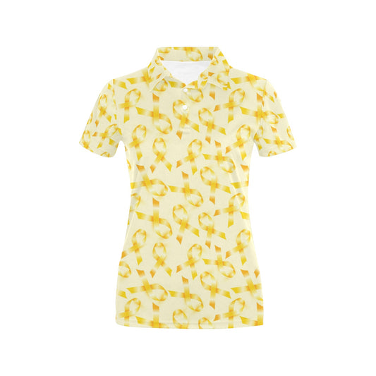 Childhood cancer Pattern Print Design 01 Women's Polo Shirt