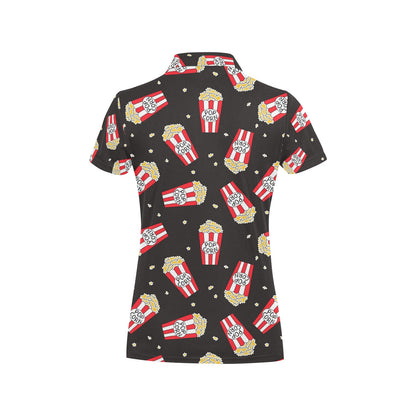 Popcorn Pattern Print Design A01 Women's Polo Shirt