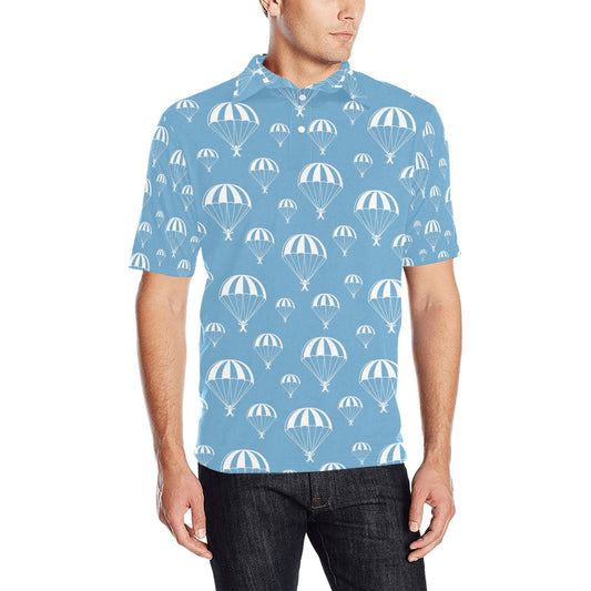 Skydiver Print Design LKS305 Men Polo Shirt