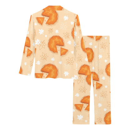 Pie Pattern Print Design A01 Women's Long Pajama Set