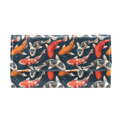 Koi Carp Cute Design Themed Print Women's Trifold Wallet