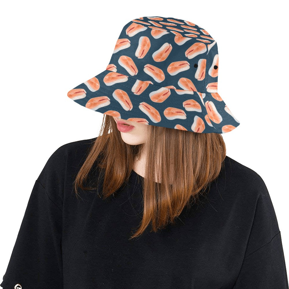 Salmon Steak Print Design LKS306 Unisex Bucket Hat