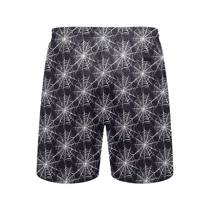 Spider Web Print Design LKS303 Men's Swim Trunks Beach Shorts