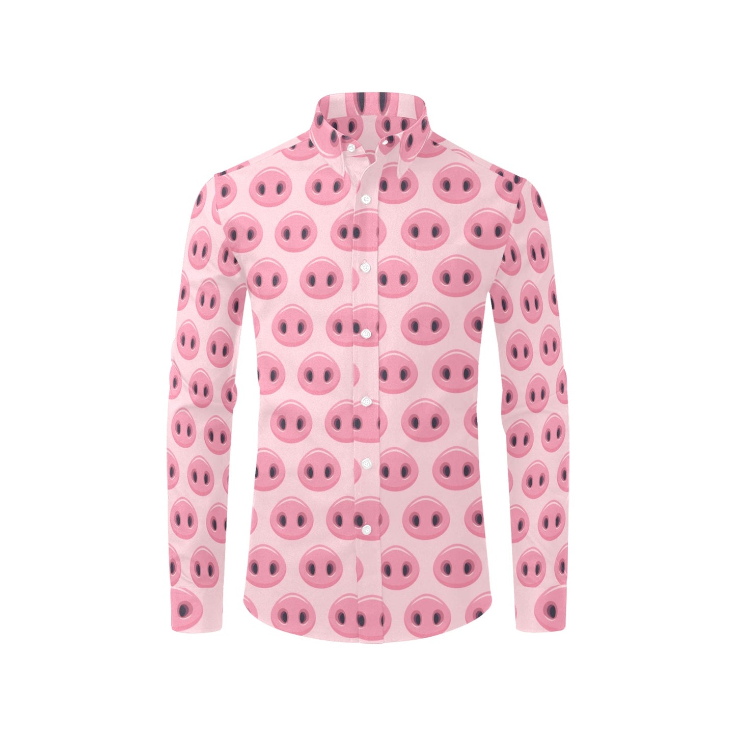 Pig Print Design LKS401 Men's Long Sleeve Dress Shirt